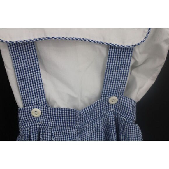 TODDLE TYKE VINTAGE BABY OUTFIT GIRAFFE EMBROIDERED GINGHAM SEERSUCKER 2PC - Picture 4 of 9